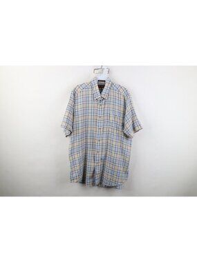 Vintage 80s Levis Mens Large Distressed Thin Gauzy Cotton Button Down Shirt USA